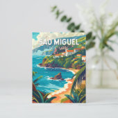 Sao Miguel Island Portugal Postkarte (Stehend Vorderseite)