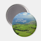 Sao Miguel Landschaft Magnet (Vorderseite/Rückseite)