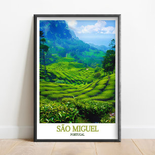São Miguel Poster - Gorreana Teeplantagen Druck