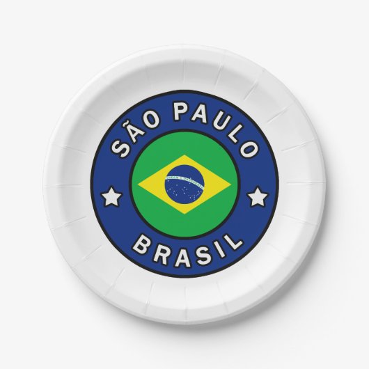 São Paulo Brasil Pappteller (Vorderseite)