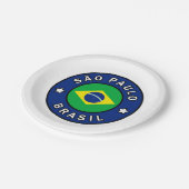 São Paulo Brasil Pappteller (Schrägansicht)