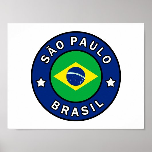 São Paulo Brasil Poster (Vorne)