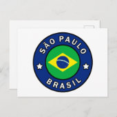 São Paulo Brasil Postkarte (Vorne/Hinten)
