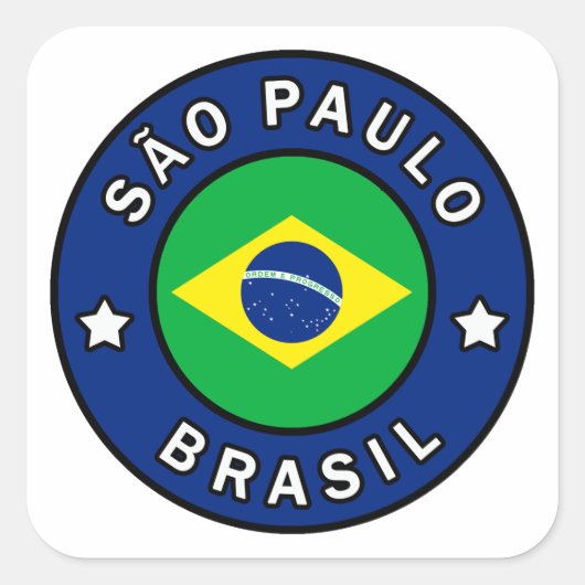 São Paulo Brasil Quadratischer Aufkleber (Vorderseite)