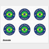 São Paulo Brasil Quadratischer Aufkleber (Blatt)