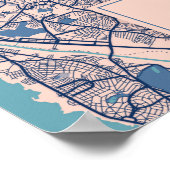 Sao Paulo - Brasilien Breezy City Map Poster (Ecke)