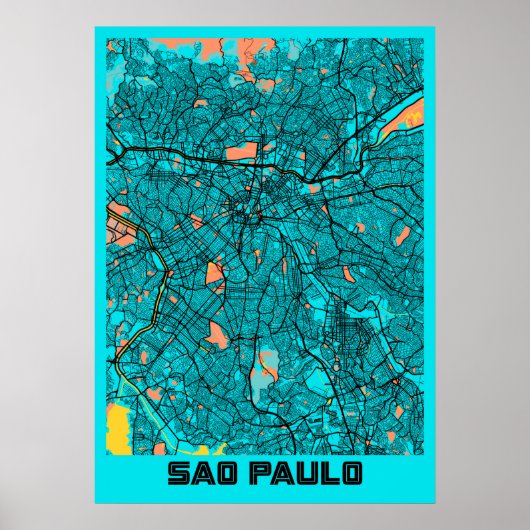 Sao Paulo - Brasilien Gloria City Map Poster (Vorne)