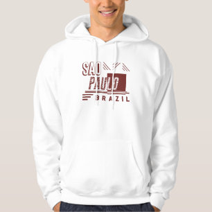 São Paulo Brasilien Moderne urbane Typografie-Desi Hoodie
