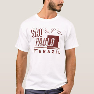 São Paulo Brasilien Moderne urbane Typografiegesta T-Shirt