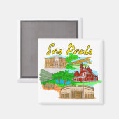 Sao Paulo - Brasilien.png Magnet (Vorderseite/Rückseite)