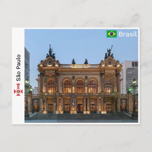 São Paulo - Brasilien Postkarte (Vorderseite)