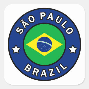 São Paulo Brasilien Quadratischer Aufkleber