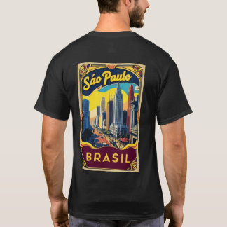 São Paulo Brasilien Reiseplakat T-Shirt