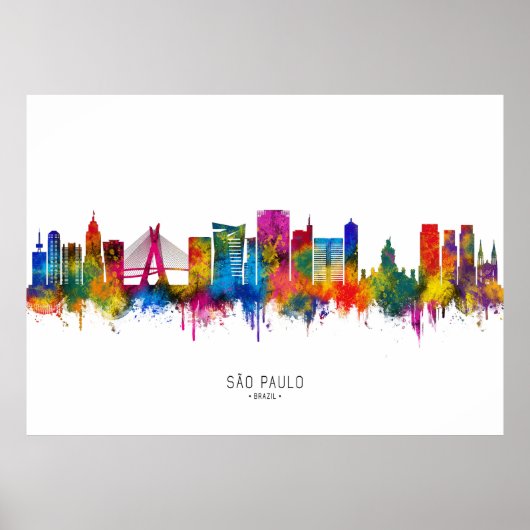 São Paulo Brasilien Skyline Poster (Vorne)