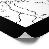 São Paulo Brazil Map Poster (Ecke)