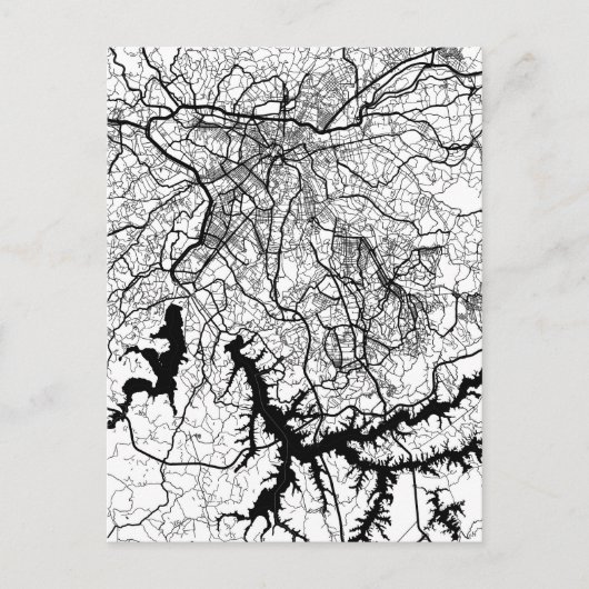 São Paulo Brazil Map Postkarte (Vorderseite)