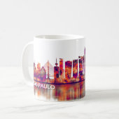 Sao Paulo Brazil Skyline Kaffeetasse (Vorderseite Links)