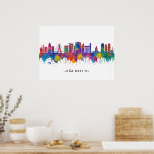 São Paulo Brazil Skyline Poster (Küche)