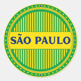 São Paulo City Pride – Brasilianische Identität Runder Aufkleber