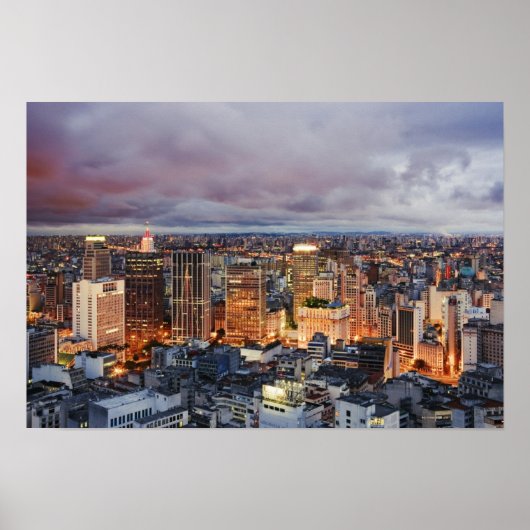 Sao Paulo Cityscape Poster (Vorne)
