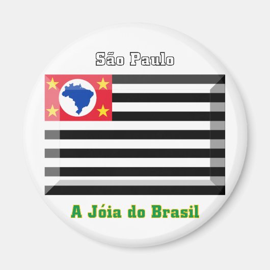 São Paulo Flag Gem Magnet (Vorne)