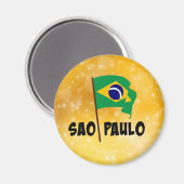 Sao Paulo, Flagge Brasiliens Magnet (Vorderseite/Rückseite)