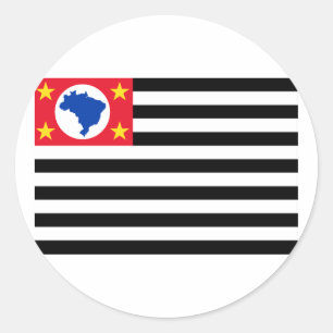 São Paulo, Flagge Brasiliens Runder Aufkleber