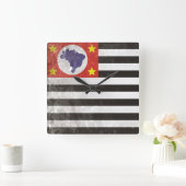 Sao Paulo Quadratische Wanduhr (Zuhause)