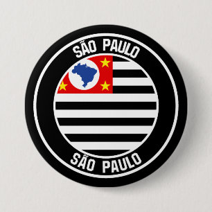 São Paulo Round Emblem Button