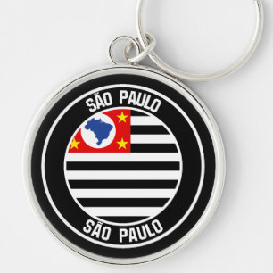 São Paulo Round Emblem Schlüsselanhänger