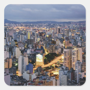 Sao-Paulo Stadtbild 2 Quadratischer Aufkleber