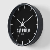 Sao Paulo Time Zone Newsroom Wall Clock Uhr (Winkel)