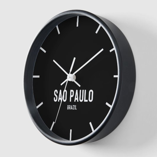 Sao Paulo Time Zone Newsroom Wall Clock Uhr (Winkel)