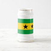 Sao Tome and Principe Flag Bierglas (Mittel)