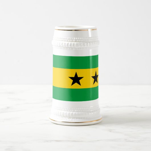 Sao Tome and Principe Flag Bierglas (Mittel)