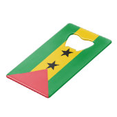 Sao Tome and Principe Flag Geldbeutel Flaschenöffner (Vorderseite Schrägansicht)