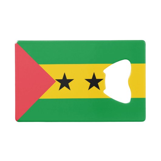 Sao Tome and Principe Flag Geldbeutel Flaschenöffner (Vorderseite (Horizontal))