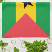 Sao Tome and Principe Flag Geschirrtuch (Gefaltet)