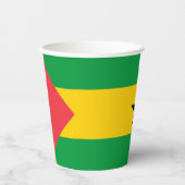 Sao Tome and Principe Flag Pappbecher (Vorderseite)