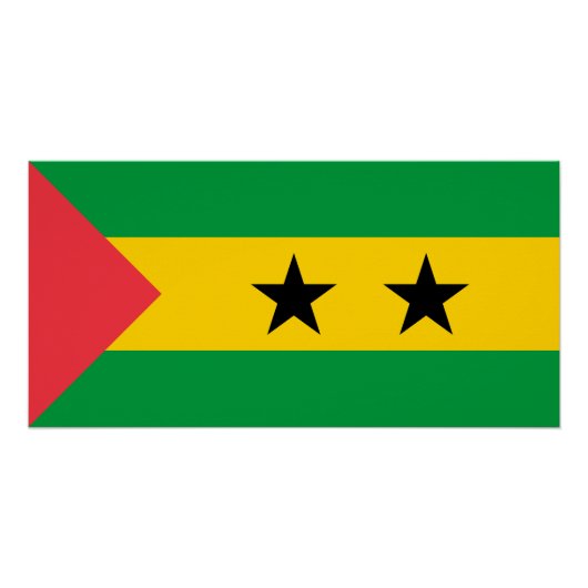 Sao Tome and Principe Flag Poster (Vorderseite)