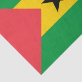 Sao Tome and Principe Flag Seidenpapier (Ausschnitt)