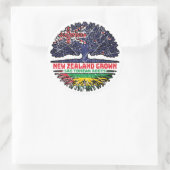 Sao Tome Principe Sao Tomean Neuseeland Zealander Runder Aufkleber (Tasche)