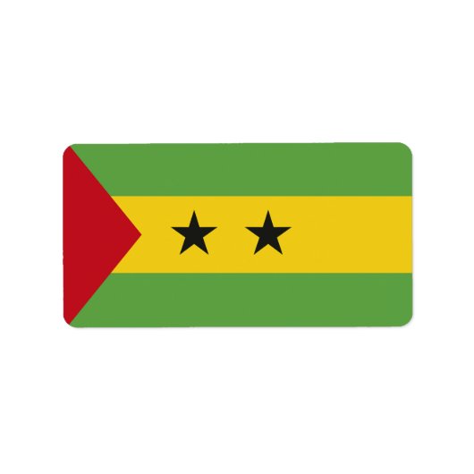 São Tomé und Príncipe Adressaufkleber (Vorne)