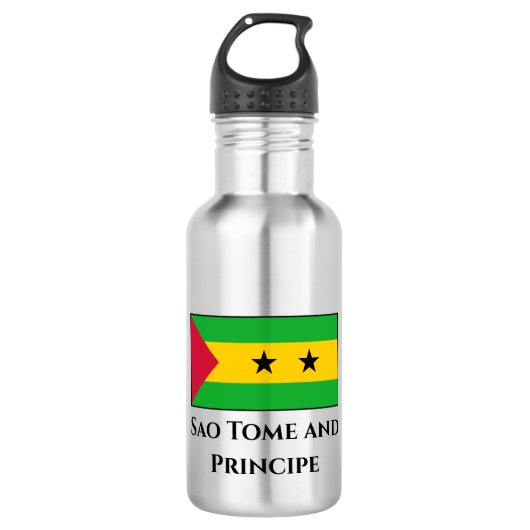 São Tomé und Príncipe Edelstahlflasche (Vorderseite)