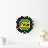 Sao Tome und Principe Flag Elegant Runde Wanduhr (Zuhause)