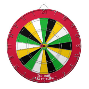Sao Tome und Principe Flag Patriot's Bullseye Dartscheibe