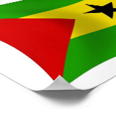 São Tomé und Príncipe Flag Plakatdrucke Poster (Ecke)