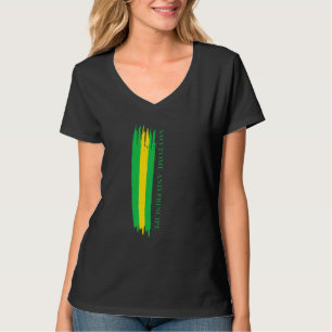 São Tomé und Príncipe Flagge Farb Streifen T-Shirt