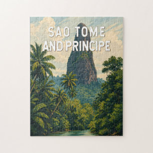 Sao Tome und Principe Illustration Reise Kunst Puzzle
