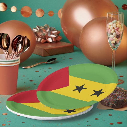 São Tomé und Príncipe Pappteller (Multi)